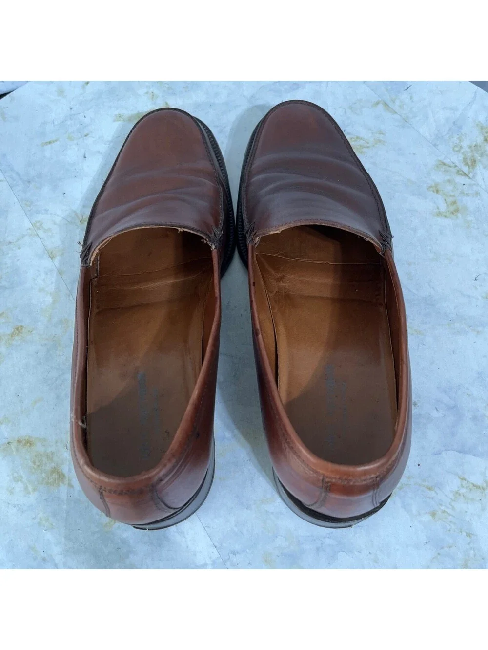 John Varvatos Italy Men's Size 10 Dress Shoes Brown Leather Moc Toe Loafers